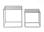 Kubus Metaal Display Presentation Block – Set van 2 – Grootste 18x18 cm – Voor Decoratie en Bloemsch