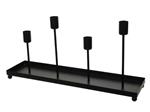 Metalen frame Kandelaar Candleholder Zwart 40x10x19.5 cm op=op Ideaal voor Workshops en Decoratie