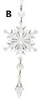 Hanger Sneeuwvlok Acryl B – 16 cm – Per stuk – Decoratie voor Kerst of Winter Decoratie voor Kerst o