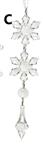 Hanger Sneeuwvlok Acryl C – 16 cm – Per stuk – Decoratie voor Kerst of Winter Decoratie voor Kerst o