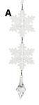 Hanger Sneeuwvlok Acryl A – 16 cm – Per stuk – Decoratie voor Kerst of Winter Decoratie voor Kerst o