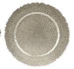 Onderbord Barok Zilver – 33 cm Rond – Decoratief Tafelaccessoire Onderbord – 33 cm Rond – Decoratief
