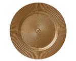 Onderbord Goud – 33 cm Geribbeld Rond – Decoratief Tafelaccessoire Onderbord Goud – 33 cm Rond – Dec