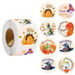 500 Stickers Labels Rol Vrolijke Halloween labels 8 verschillende soorten rol etiketten