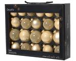 Kerstballen van Glas 7 cm assortiment Parel Parelmoerkleuren doos 21 st Supermooi! Bijzondere Decora