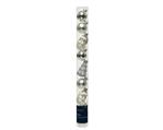 Kerstbal kerstballen Hangdecoratie kerstfiguren Zilver 3-6 cm koker  9 st Chique Hangers kerst winte
