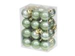 Actie Kerstballen 3cm. 24 stuks Green Opal kunststof onbreekbaar