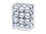 Kerstballen Zilver Glanzend – 3 cm – 24 Stuks – Kunststof en Onbreekbaar onbreekbaar