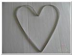 Draadframe Hart Hartvormig frame 15 cm. enkel grijs Hartframe