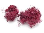 Curly mos  +/- 250 gram. Rood Curly mos