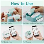 Mini Fotoprinter zwartwit Labelprinter Labelmaker WITgroen Phomemo T02 I incl software / st Print la