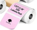 Thermische labels, PASTELROZE 40*30mm Stickers Labels Thermal / rol 230labels tbv bv Phomemo M110. M