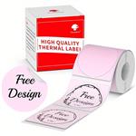 Thermische labels, ROZE ROND 50mm Stickers Labels Thermal voor diverse printers/ rol 200 labels M110