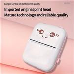 Mini Fotoprinter zwartwit Labelprinter Labelmaker ROZE met de oortjes incl software / st Print label