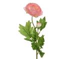 Actie Ranonkel Camelia ROZE L.8cm W.10cm H.57cm / stuk Ranonkel Camelia zijdebloem