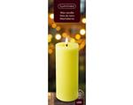 Actie Lumineo LED kaars WAX steady kan Binnen, met timer, Groen/warm wit dia 7cm H 19.4cm / st Ledca