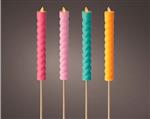 Set LEDFAKKELS Solar Lumineo LED kaars INTENSIEF Swirll. Vlameffect  4*106 cm  /set van 4 Ledcandle 