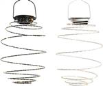 Solar Lantern Windlicht Metaal diameter 16 cm WIT rechts op foto Ledcandle voor bloemschikken en dec