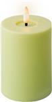 Actie Lumineo LED kaars WAX steady kan Buiten, met timer, Groen/warm wit dia7cm H 12.3cm / st Ledcan