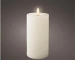 Actie Lumineo LED kaars WAX steady Binnen, met timer, Wit/warm wit dia7cm H.15cm / st Ledcandle vlam