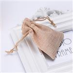 Giftbag Bruin Linnen / Jute 7*9 cm / pak +/- 50st Giftbag Linnen / Jute