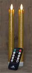 LEDkaarsen Rustiek GOUD Gold Anna's Collection LED kaars 3D Flame Candle met afstandsbediening D 2,5