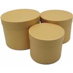 Actie Bloemendoos Set van 3 Luxe Bloemendozen rond Goud Flowerbox Cadeaudoos voor bv rozen