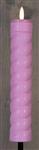 LEDFAKKEL Solar Anna's Collection LED kaars met timer Pink Swirl  21x4 cm - op 76 cm Stick H 97cm /s