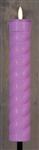 LEDFAKKEL Solar Anna's Collection LED kaars met timer Lila Swirl  21x4 cm - op 76 cm Stick H 97cm /s