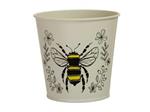Actie Bloemenpot Bloempot Metal Flowerpot BEE Bij en bloemetjes Bloemenvaas pot 11cm diameter*11cm