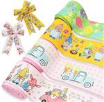 Paaslint Voorjaarslint met draad 6.3 cm breed, 5 yard per rol = 20 yard per 4 rollen Lint Paaslint
