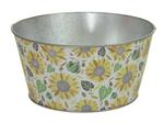 Actie Schaal rond Metal Flowerbowl round bloemen 18 cm diameter*9cm