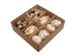 Actie 12 eieren met decoratie Wit met Goud 6 kippen en 6 kwarteleieren leeggeblazen voor decoratie