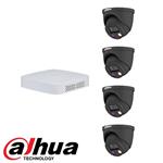 Dahua set 4-kanaals IP NVR + 4 x 8MP IP TIOC camera Zwart IP67