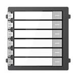 Hikvision DS-KD-KK/S, modulaire intercom, 6 beldrukkers RVS