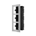 Hikvision DS-KD-ACF3/S, modulaire intercom, inbouwframe 3 modules RVS