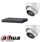 Dahua set 4-kanaals IP NVR + 2 x 4MP IP eyeball 2.7-13.5mm camera IP67