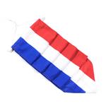 NR 5: Nederlandse wimpel 400 cm standaard blauw met stokje.