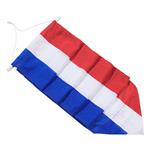 NR 3: Nederlandse wimpel 300 cm standaard blauw met stokje.