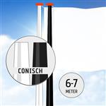 Polyester vlaggenmast 6 of 7 meter conisch