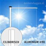 Aluminium baniermast met roterende uithouder 8 meter Ø 90mm