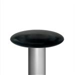 Mastknop plat zwart