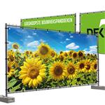 Bouwhekdoeken zonnebloemen (ontwerp 2) 335x174 cm