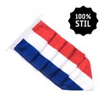NR 28: Nederlandse wimpel 500 cm marineblauw 100% stil (zonder stokje (met lus-lus)).