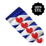 NR 405: Wimpel Friesland 100% stil-200cm (zonder stokje (met lus-lus))