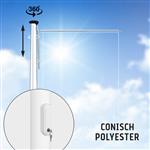 HIJSBARE polyester baniermast 10 of 12 meter conisch