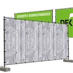 Bouwhekdoeken planken grijs 335x174 cm