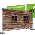 Bouwhekdoeken Blokhut met ramen 335x174 cm