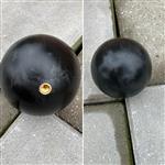 Vlaggenmast knop bol zwart, m8