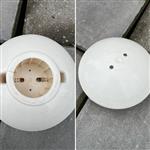 Vlaggenmast knop Alcoa wit voor 60 en 76 mm